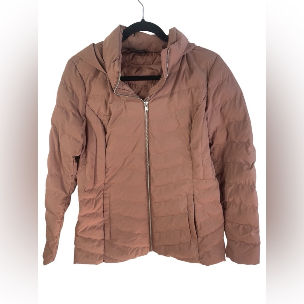 32 Degrees Pink Quilted Puffer Long Sleeve Hooded Zip Front Jacket Small Women’s